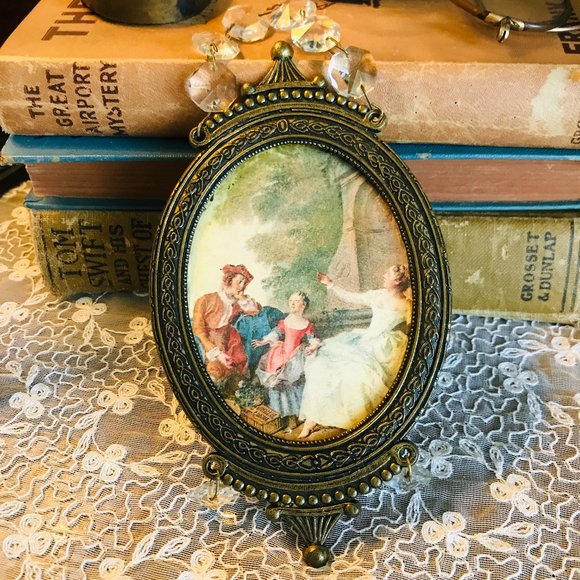 Vintage Other - VTG Italian picture with crystals